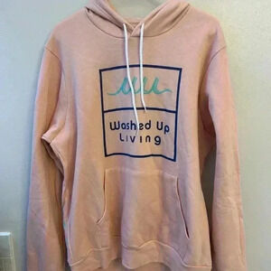 Washed up living woman's size large hoodie. Beach hoodie, melon colored nwot
